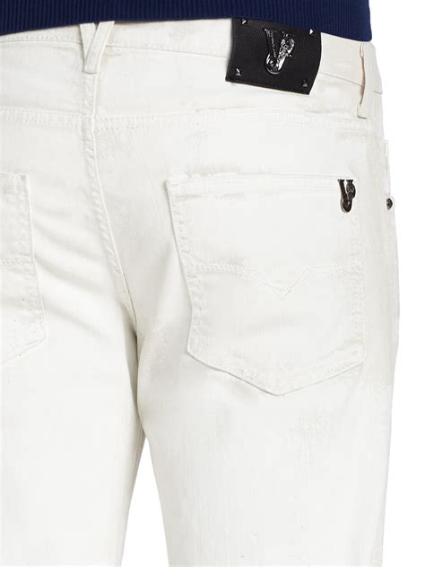 versace white jeasn|white Versace jeans men.